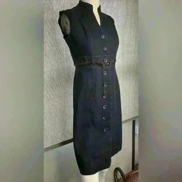 Sandra Darren Denim Dress, Size 8; Chic, Trending, Girlhoodcore, Boho, Trending - Picture 2 of 6